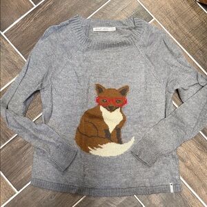 Woolrich Gray Sweater with Fox Design